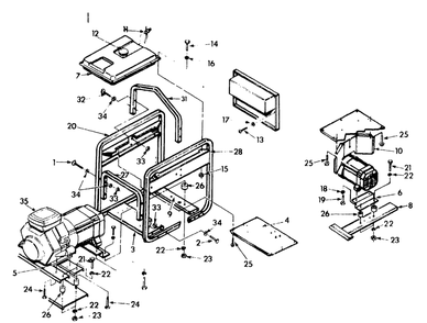 Cradle Diagram and Parts List for 9404-2-3ZC40A  Briggs and Stratton Generator